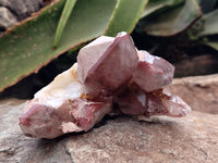 Polished Red Hematoid Phantom Quartz Clusters x 2 From Karoi, Zimbabwe