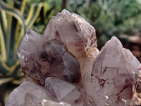 Polished Red Hematoid Phantom Quartz Clusters x 2 From Karoi, Zimbabwe