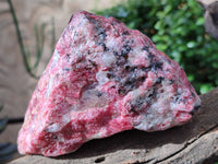 Natural Rhodonite Cobbed Specimens x 3 From Rhusinga, Zimbabwe