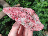 Natural Rhodonite Cobbed Specimens x 3 From Rhusinga, Zimbabwe