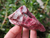 Natural Rhodonite Cobbed Specimens x 3 From Rhusinga, Zimbabwe