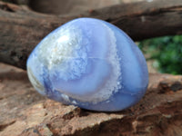 Polished Blue Lace Agate Geodes x 6 From Nsanje, Malawi