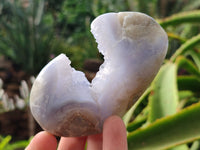 Polished Blue Lace Agate Geodes x 6 From Nsanje, Malawi