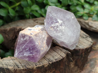 Natural Jacaranda Amethyst Single Quartz Crystals x 24 From Mumbwa, Zambia