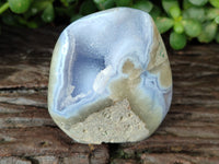 Polished Blue Lace Agate Standing Free Forms x 4 From Nsanje, Malawi