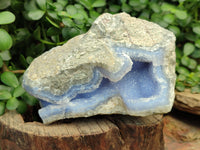 Natural Blue Lace Agate Geode Specimens x 4 From Nsanje, Malawi