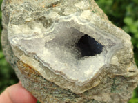 Natural Blue Lace Agate Geode Specimens x 4 From Nsanje, Malawi