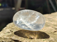 Polished Girasol Pearl Quartz Palm Stones x 24 From Ambatondrazaka, Madagascar