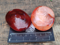 Polished Carnelian Palm Stones x 12 From Madagascar