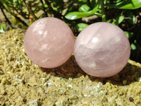 Polished Rose Quartz Spheres x 4 From Ambatondrazaka, Madagascar