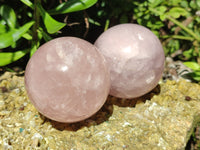 Polished Rose Quartz Spheres x 4 From Ambatondrazaka, Madagascar