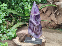 Polished Chevron Amethyst Point x 1 From Zambia