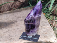 Polished Chevron Amethyst Point x 2 From Zambia