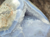 Polished Blue Lace Agate Geodes x 6 From Nsanje, Malawi