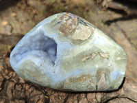 Polished Blue Lace Agate Geodes x 6 From Nsanje, Malawi