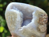 Polished Blue Lace Agate Geodes x 6 From Nsanje, Malawi