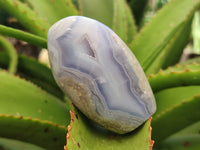 Polished Blue Lace Agate Geodes x 6 From Nsanje, Malawi