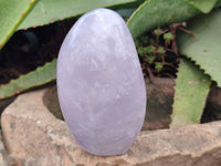 Polished Blue Girasol Rose Quartz Standing Free Forms x 4 From Madagascar