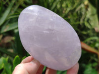 Polished Blue Girasol Rose Quartz Standing Free Forms x 4 From Madagascar