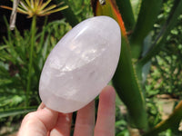 Polished Blue Girasol Rose Quartz Standing Free Forms x 4 From Madagascar