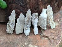 Natural Drusy Quartz Coated Calcite Pseudomorph Crystals x 70 From Lesotho