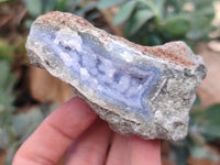 Natural Blue Lace Agate Geode Specimens x 12 From Nsanje, Malawi