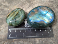 Polished Labradorite Palm Stones x 13 From Tulear, Madagascar