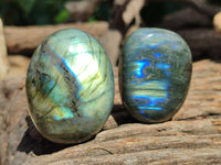 Polished Labradorite Palm Stones x 13 From Tulear, Madagascar