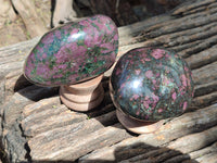 Polished Ruby Corundum In Chrome Verdite Free Forms x 4 From Zimbabwe