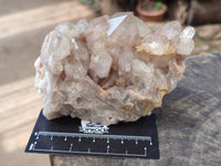 Natural Smokey Phantom Quartz Clusters x 3 From Luena, Congo