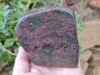 Polished Ruby Corundum In Chrome Verdite Standing Free Forms x  From Zimbabwe