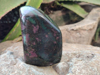 Polished Ruby Corundum In Chrome Verdite Standing Free Forms x  From Zimbabwe