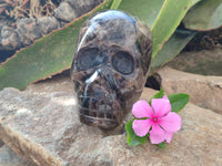 Hand Made Smokey Quartz Skull Carving x 1 From Madagascar