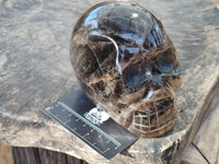 Hand Made Smokey Quartz Skull Carving x 1 From Madagascar