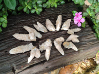 Natural Drusy Quartz Coated Calcite Pseudomorph Crystals x 35 From Lesotho