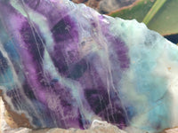 Polished Watermelon Fluorite Slices x 2 From Uis, Namibia