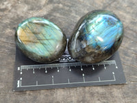 Polished Labradorite Palm Stones x 24 From Tulear, Madagascar