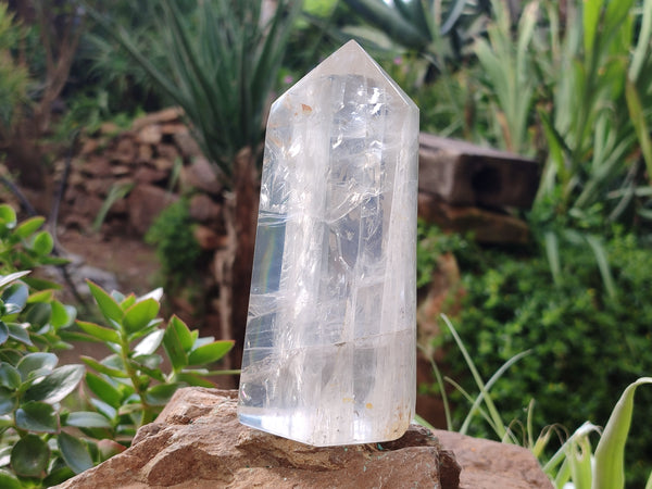 Polished Frosted White Quartz Crystals x 2 From Madagascar