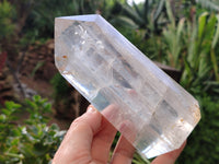 Polished Frosted White Quartz Crystals x 2 From Madagascar