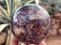 Polished Garnet Spheres x 3 From Mahajanga, Madagascar