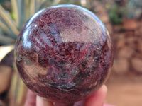 Polished Garnet Spheres x 3 From Mahajanga, Madagascar