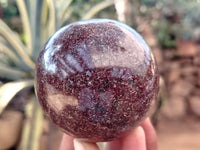 Polished Garnet Spheres x 3 From Mahajanga, Madagascar