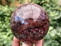 Polished Garnet Spheres x 3 From Mahajanga, Madagascar