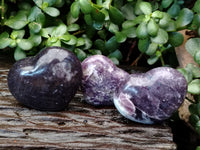 Polished Lepidolite with Pink Rubellite Hearts x 6 From Ambatondrazaka, Madagascar