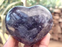 Polished Lepidolite with Pink Rubellite Hearts x 6 From Ambatondrazaka, Madagascar