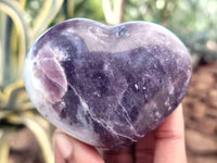 Polished Lepidolite with Pink Rubellite Hearts x 6 From Ambatondrazaka, Madagascar