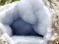 Natural Blue Lace Agate Geode Specimens x 4 From Nsanje, Malawi