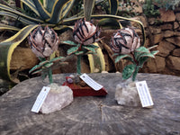 Hand Made Medium Gemstone Protea Flower - sold per piece From South Africa