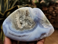 Polished Blue Lace Agate Geodes x 6 From Nsanje, Malawi