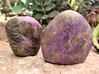 Polished Stichtite Standing Free Forms x 6 From Barberton, South Africa